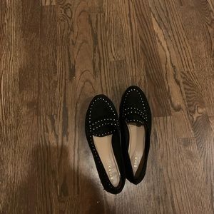 Black and glitter shoes